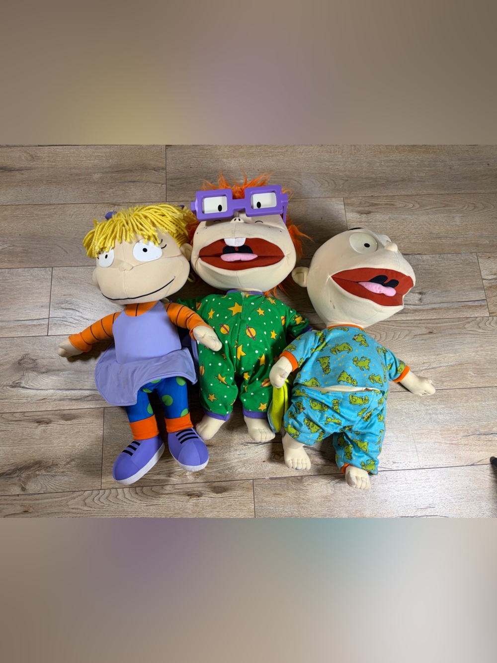 Nickelodeon Rugrats Plush Trio in Purple, Green, Blue